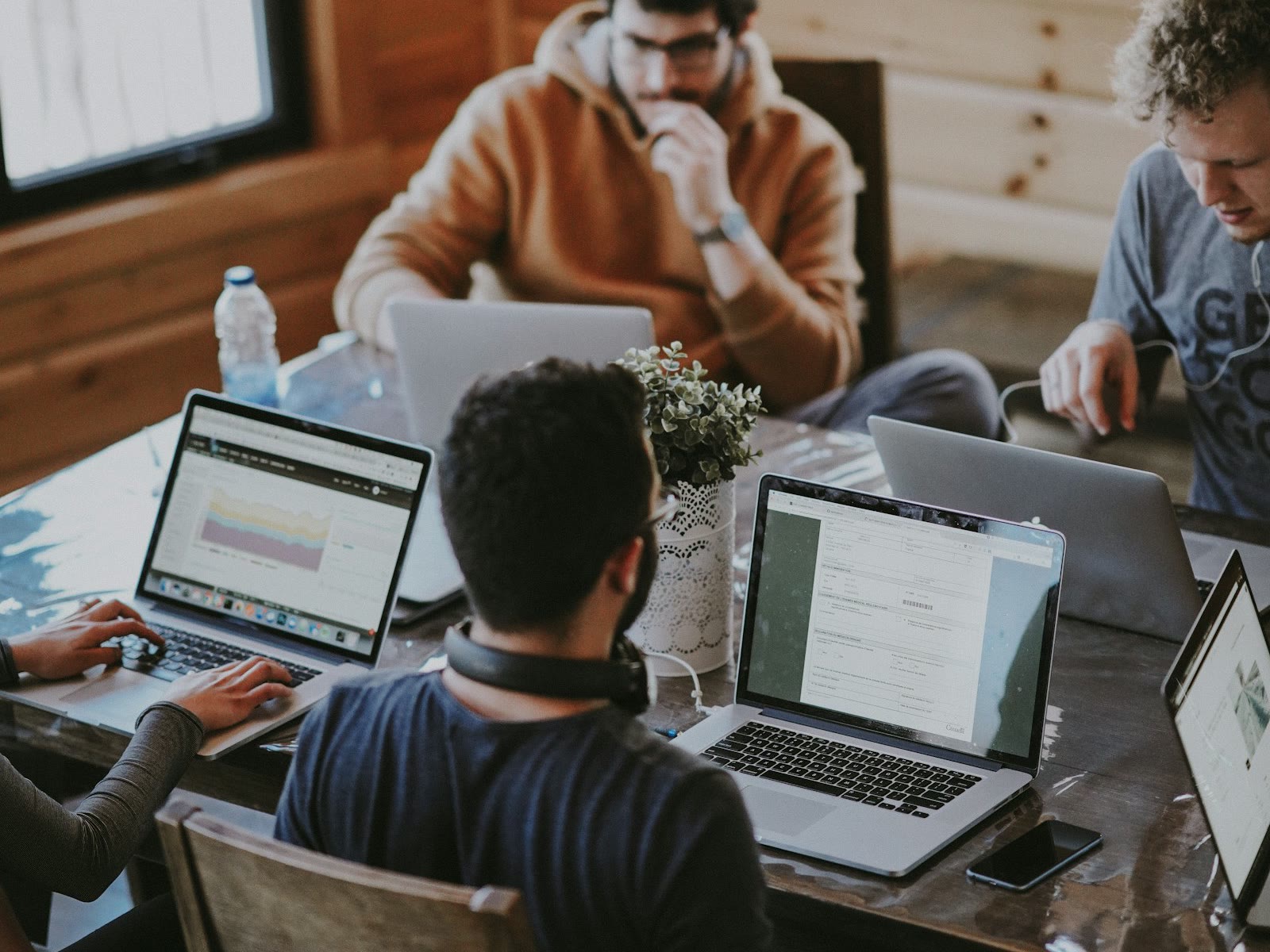 A team working through a stuck invoice together